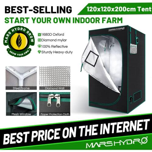 120x120x200cm Grow Tent 1680D for Hydroponics Lamp Indoor Garden Water-proof reflective mylar Greenhouse plant Non-toxic room