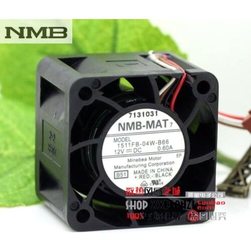For NMB 1511FB-04W-B66 4CM 40mm 4028 DC 12V 0.60A server cooling fan