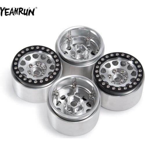 YEAHRUN 1/2/4Pcs 35mm Width Aluminum Alloy 1.9inch Beadlock Wheels Rims For 1/10 RC Crawler Car Axial SCX10