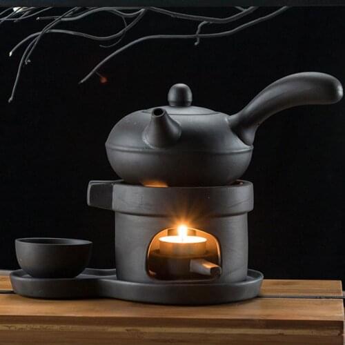 1Pc Tea Warmer Teapot Warmer Ceramic Candle Stand Tea Heater Tea Stove Warmer Candle Holder without Candle