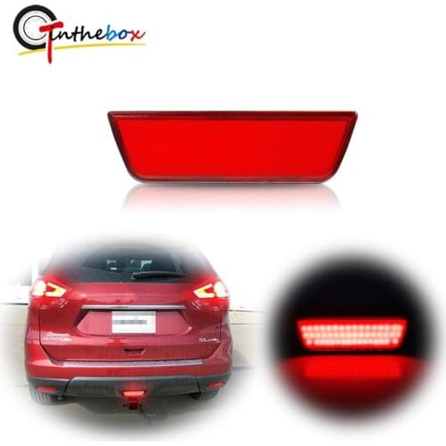 1PC High Power Super Bright Red 3D Optic Car LED Rear Fog Lamp 3rd Brake Stop Light For Nissan Juke Rogue Murano Tail Light 12V