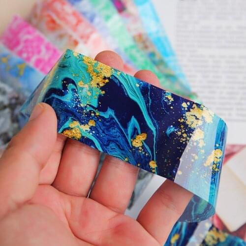 10 Sheets Marble Starry Sky Nail Foils Nail Art Transfer Stickers Sky Series Nail Decoration for Gel Polish Manicure w/ Box