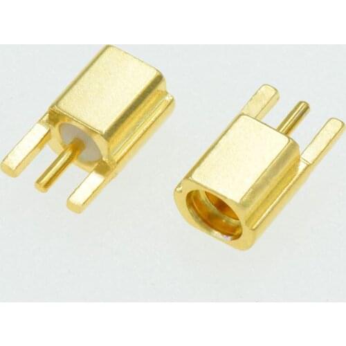 10PCS MMCX Female Jack Audio Jack PCB Mount With Soldering Straight Goldplated 3 Pins Connector 1PC