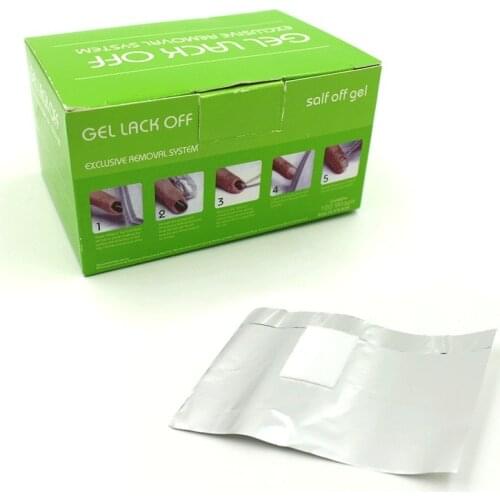 100 pcs/set Tin Foil Paper for Nail Polish UV Gel Soak Off Removal Wraps Nail Art Cleaning Patches