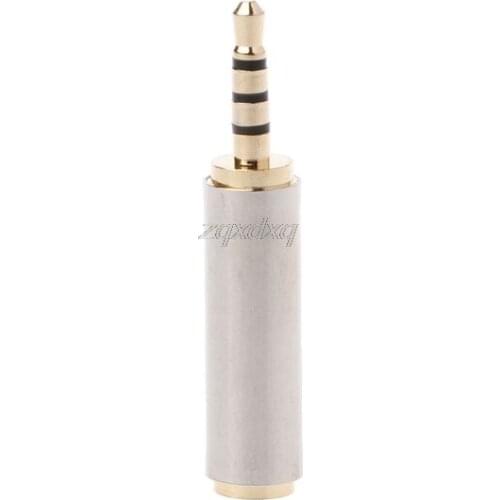 2.5mm Male To 3.5mm Female Audio Connector Stereo Full Metal Earphone Converter Adapter For Mobile Phone Whosale&Dropship