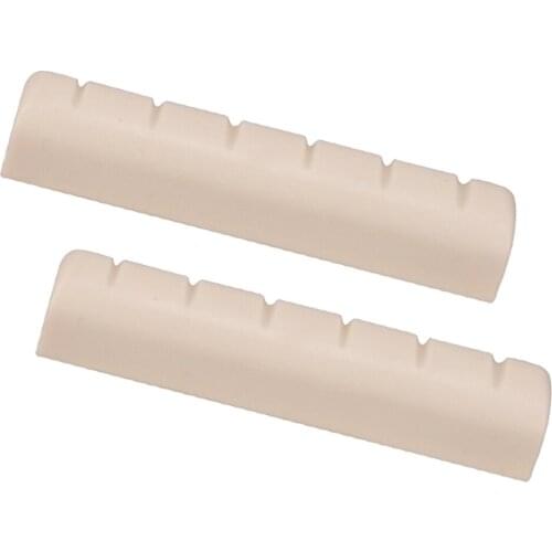 2x Beige Color Guitar Slotted Nuts for Classcial Guitar Parts Accs