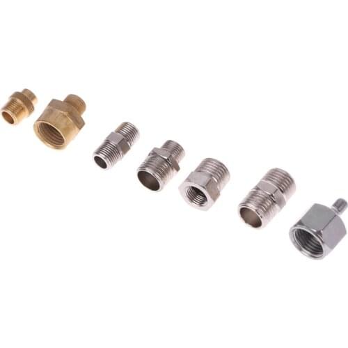 7Pcs/Set Airbrush Adaptor Kit Fitting Connector For Compressor & Spray Gun Hose