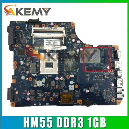Akemy NSWAA LA-5322P K000093130 MAIN BOARD For Toshiba Satellite L550 Laptop Motherboard HM55 DDR3 1GB Video card