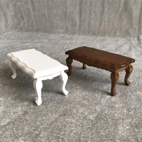 OB11 doll accessories are suitable for and BJD doll1/12 size fashion joker photography scene props wavy coffee table white brown