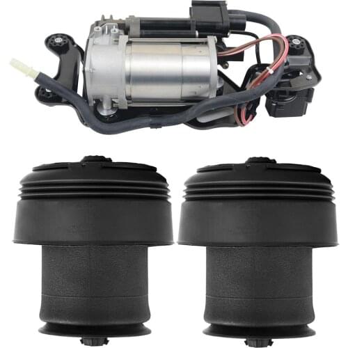 AP03 Air Suspension Compressor w/ Valve Block+2PCS Air Spring for BMW X5 F15/F85 X6 F16 37126795013 37206850555
