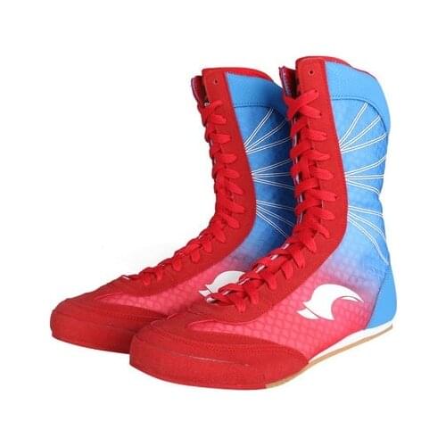 Men Wrestling Shoes High Boxing Shoes Rubber Outsole Breathable Pro Wrestling Gear For Men And Women Fighting Boots 36-46