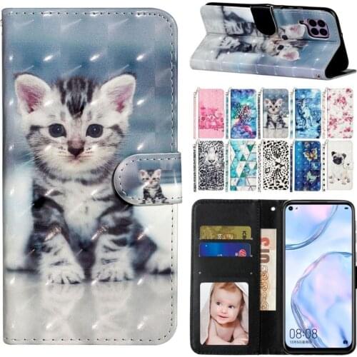 Cat Flower Kids Holster For Cover Huawei Y5P Y6P Y7P Y8P Y9 Prime 2019 Y7 2018 Y6 Pro Y5 2019 Flip Cases P30 Lite P Smart DP01G