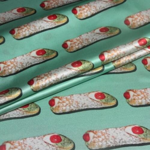 Digital inkjet stretch silk satin fabric 20mm drape cheongsam dress shirt silk stretch fabric satin wholesale silk cloth