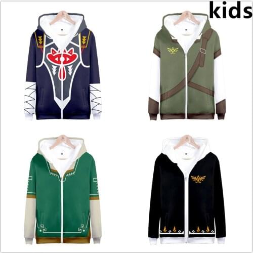 3 To 14 Years Kids Hoodies The Hyrule Fantasy 3d Hoodie Sweatshirt Boys Girls Breath of the Wild Jacket Coat Children Clothes