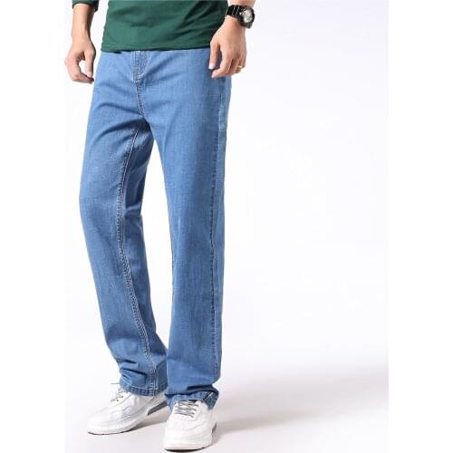Plus size 29-46 spring jeans men Slim fit Elasticity Italy Brand Business Trousers Classic Style Cotton trousers Denim Pants