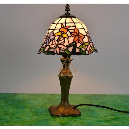 European exquisite handmade small table lamp bedside hotel romantic led mushroom hat table lamp