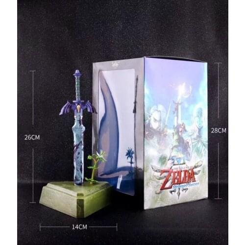 26cm Zelda Breath of The Wild Anime Figurine New Action Figure Sword Skyward Figurine Version PVC Hot Collectible Model Toy