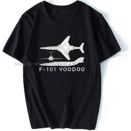 Men t-shirt F 101 Voodoo Supersonic Jet Fighter Plane Tshirt Women T Shirt Men Cotton Tees Tops Hip Hop Harajuku Streetwear