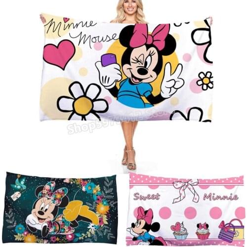 Disney Mickey Minnie Cotton Bath Towels Apartment Pool Office GYM Shower Family Super Soft Eco Friendly Silky Fiber Beach Towel