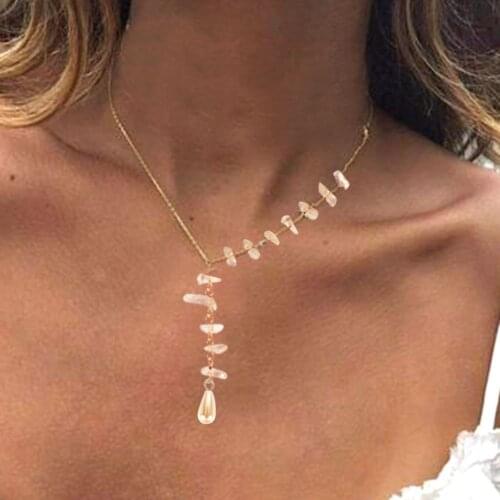 Classic versatile jewelry fashion single layer gravel fashion fashion woman versatile pearl Water Drop Pendant Necklace woman