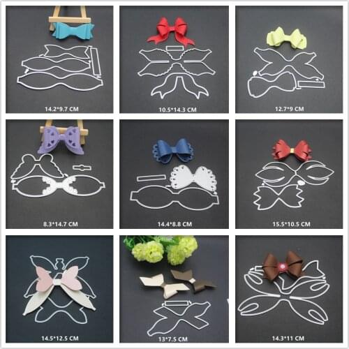 Bow Metal Cutting Dies Custom Embossing Mold DIY Scrapbooking Paper Craft Knife Mould Cards Butterfly Tie Blade Punch Stencils