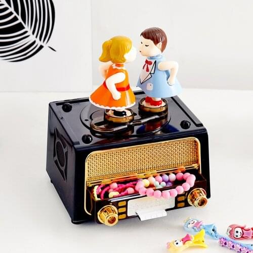 Radio Music Box Classic Nostalgic Ornaments Instrument Musical Toys For Kids