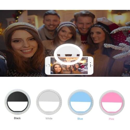 Novelty ring lamp AAA Batteries novedades Clip Phone Photography Ring Light 2021Travel party LED Selfie Light