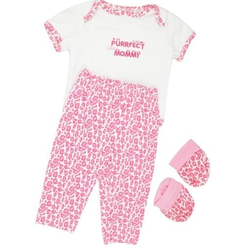 Doll Clothes 22 inch Reborn Baby Doll White short sleeve pink pants Little cute baby shoes NPKDOLL Doll accessory