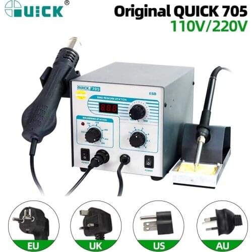 Soldering iron station Quick 700 705 706W6 712 715 for phone motherboard pcb ic hot air welding repair tools