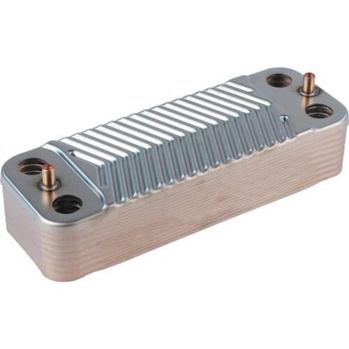 61011164 -16 Plates Heat Exchanger For CHAFFOTEAUX BRITONY COMBI 80, CENTORA GREEN 24,CALYDRA GREEN 30, 18 CF, 18 VMC, 2.24 CF