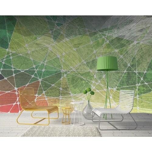 Custom Nordic minimalism abstract line geometry wallpaper living room bedroom TV backdrop restaurant bar papel de parede