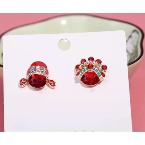 Prevention Of Allergies, Ear Acupuncture, Beijing Opera Face-Shaped Earrings, Daily Popular Women’s Accessories