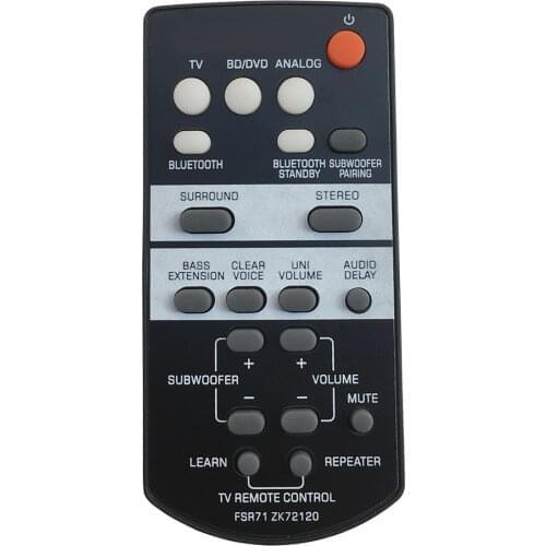 Remote Control Replace For Yamaha Sound Bar YAS-106 YAS-108 YAS-207 ATS-1060 ATS-1070