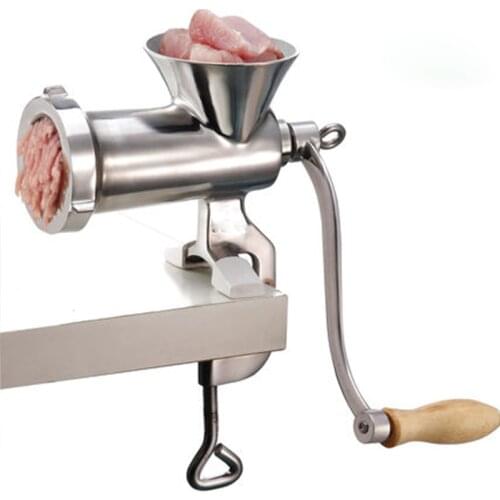 Manual Meat Grinder Sausage Maker Gadget With Stuffing Tube Spice Chili Grinding Machine Aluminum Alloy Mincer House KitchenTool