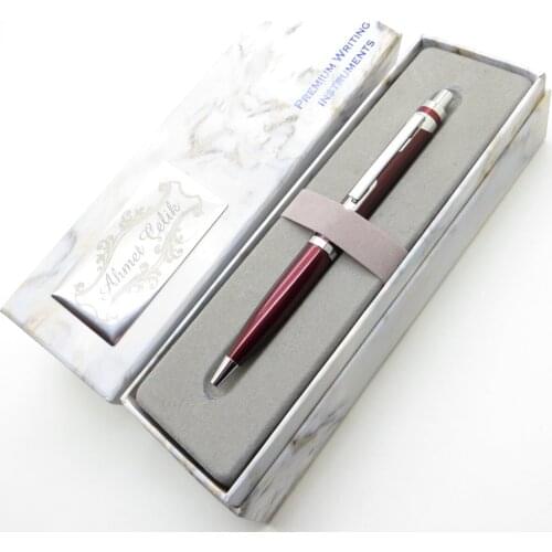 Wings Marble T562 Red Chrome Ballpoint Pen | İsme Special Pen | Gift Pen