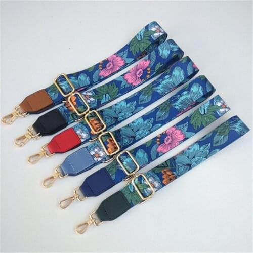 Wide Bags Straps Harajuke Flower Replacement belt Bag Strap Crossbody Handle Shoulder Strap Ethnic 130cm Adjustable Boho Belts
