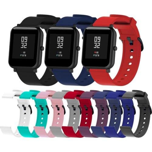 Smart Silicone Soft 20mm Strap for Xiaomi Huami Amazfit Bip BIT Lite Youth/Huami Amazfit GTS /Huami Amazfit GTR 42mm Watchband