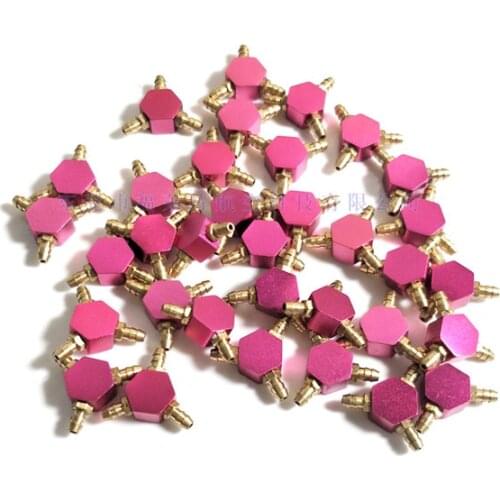 1pcs Flight Model CNC Universal Oil Nozzle Three Direct Link 3 Way Joints Air Valve For Gasoline Engine Air System