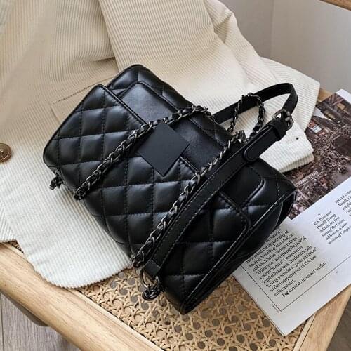 Vintage Bags Retro PU Leather Crossbody Bags for Women 2021 Chain Trending Shoulder Bag Luxury Small Handbags and Purses