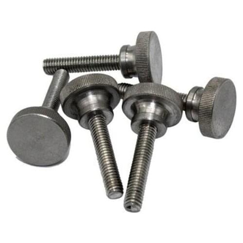 2pcs M4 M5 thumb screws round smooth high head knurled bolts male screw 304 stainless steel 6mm-60mm length