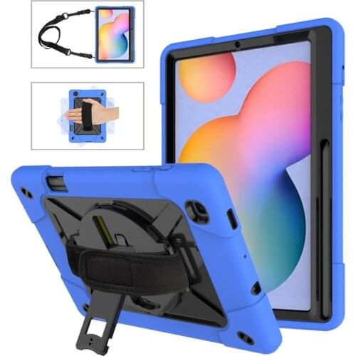 360 Rotation Hand Strap&Kickstand Tablet Case Shockproof Armor Cover for Samsung Galaxy Tab S6 Lite 10.4 2020 SM P610 P615 Case