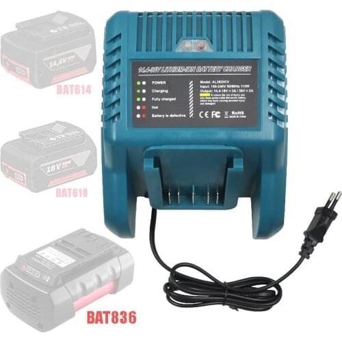AL3620CV Lithium Battery Charger GAL3680CV For Bosch 14.4V 18V 36V BAT609 BAT609G BAT618 BAT618G BAT614 BAT836 AL1860CV 1018K