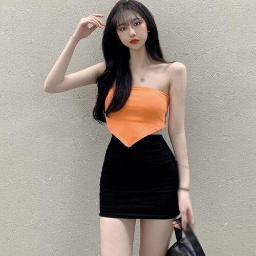 Lady Elastic High Waist Pencil Skirt Slim Bodycon Stretchy Women Solid Color Above Knee Skirts