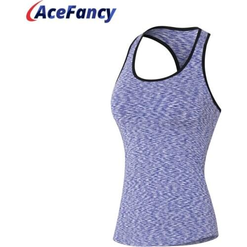 Acefancy Female Sport Tops Sleeveless Yoga Shirt 61108 Women Gym Sports Vest Backless Yoga Top Fitness Workout Tops Women Gym