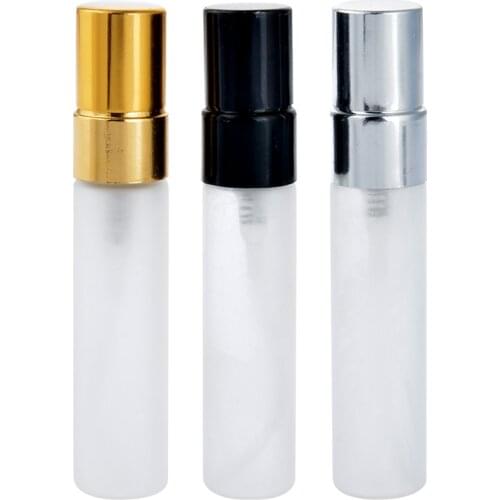 100Pieces/Lot 5ML Parfum Frosting Travel Spray Bottle For Perfume Portable With Atomizador Perfume Refillable Aluminium Pump