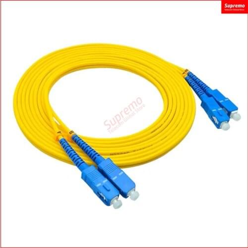 5PCS/Lot 1M-15 Meters SC/UPC - SC/UPC Fiber Patch Cord FTTH Duplex Single Mode Cable Length OR Other Connector Can BE Customized
