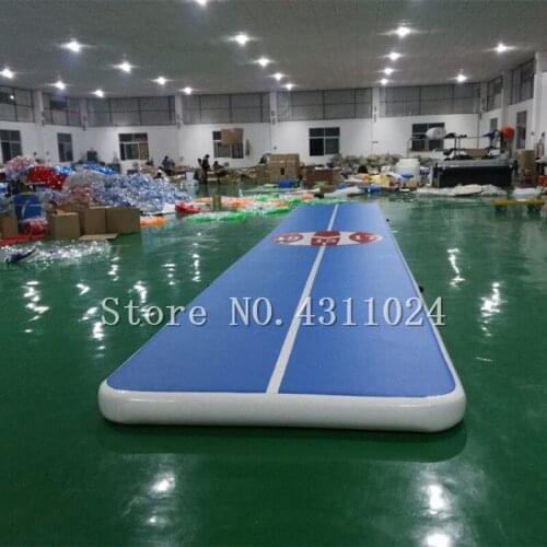 Free Shipping Door To Door 10x2x0.2m Gymnastics Inflatable Air Track Tumbling Mat Gym AirTrack Come With a Pump Free Print logo