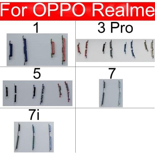 Power Volume Side Button Flex Cable For OPPO Realme 1 3 5 7 7i Pro Power On / Off & Volume Up / Down Side Key Replacement Parts
