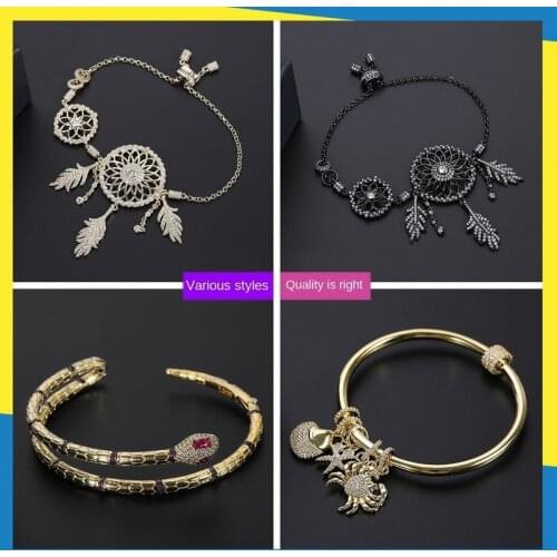 2020 new dream catcher feather crab underwater world retro serpentine high-end creative luxury bracelet womens brand jewelry