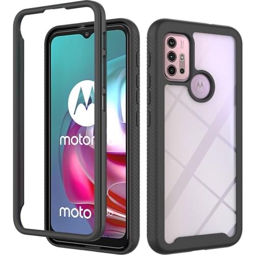 For Motorola Moto G30 Case Hard PC HD Transparent Hybrid Armor protective back Cover Case for Moto G10 30 Full cover phone shell
